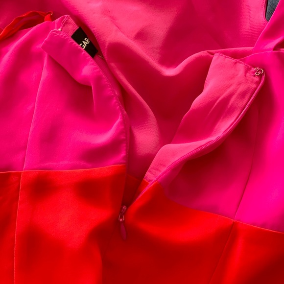 Sugar Lips Pink Red Asymmetrical Dress size M - Picture 7 of 10